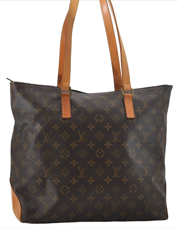 Authentic Louis Vuitton Monogram Cabas Mezzo Shoulder Tote Bag M51151 LV 7069E