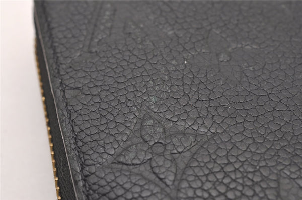 Authentic Louis Vuitton Monogram Empreinte Zippy Wallet Black M61864 LV 7072H