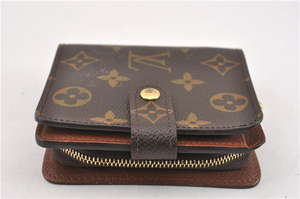 Authentic Louis Vuitton Monogram Compact Zip Bifold Wallet Purse M61667 LV 7075F