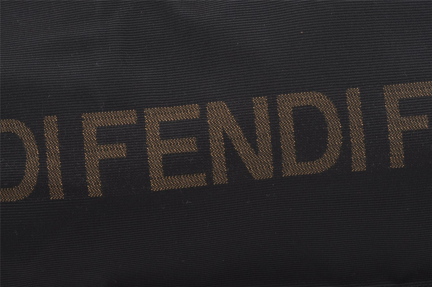 Authentic FENDI Vintage Nylon Leather Folding Hand Tote Bag Black 7075I