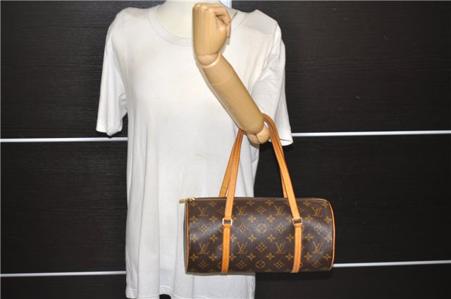 Authentic Louis Vuitton Monogram Papillon 30 Hand Bag M51385 LV 7076D