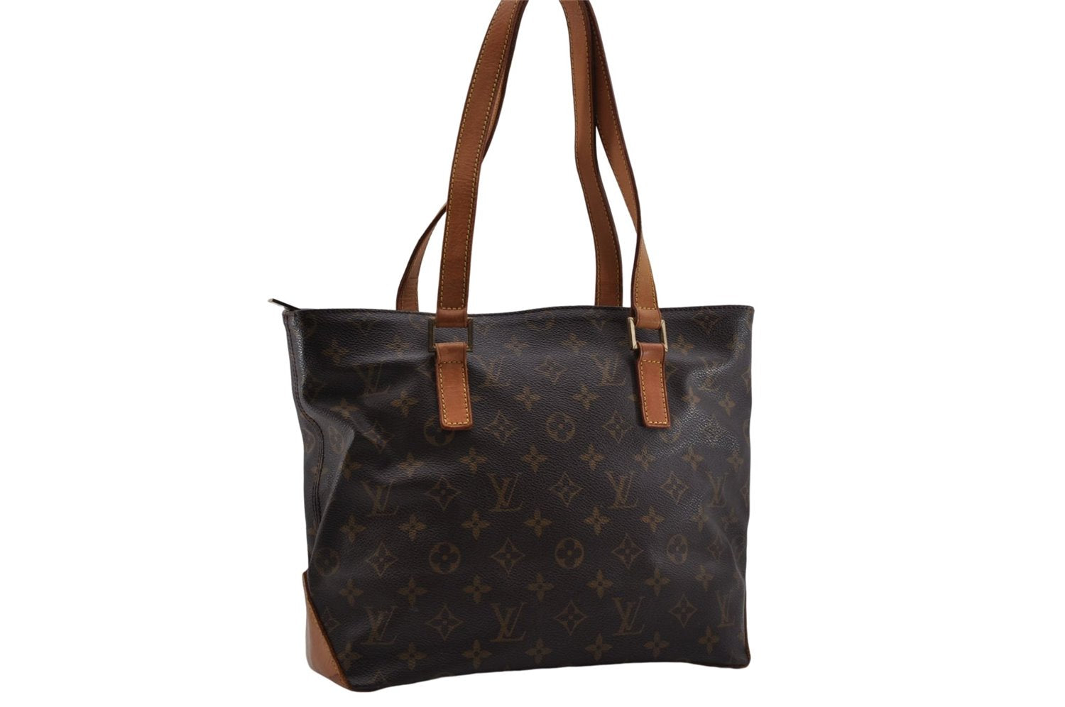 Authentic Louis Vuitton Monogram Cabas Piano Tote Bag M51148 LV 7077D