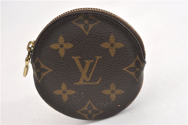 Authentic Louis Vuitton Monogram Porte Monnaie Rond Coin Purse M61926 LV 7078F