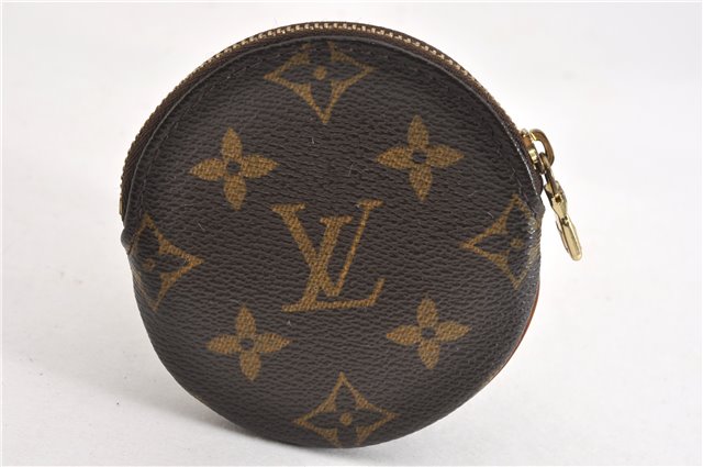 Authentic Louis Vuitton Monogram Porte Monnaie Rond Coin Purse M61926 LV 7078F