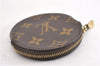 Authentic Louis Vuitton Monogram Porte Monnaie Rond Coin Purse M61926 LV 7078F