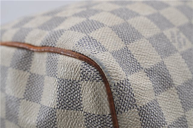 Authentic Louis Vuitton Damier Azur Speedy30 Hand Boston Bag N41533 LV 7080D