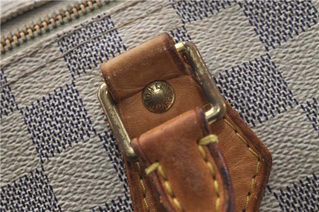 Authentic Louis Vuitton Damier Azur Speedy30 Hand Boston Bag N41533 LV 7080D