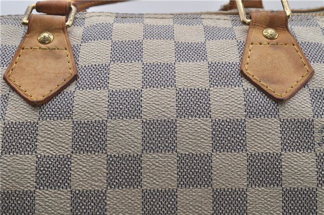 Authentic Louis Vuitton Damier Azur Speedy30 Hand Boston Bag N41533 LV 7080D