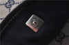 Authentic GUCCI Sherry Line Tote Bag GG Canvas Leather 145758 Navy Blue 7080E