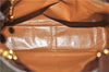 Authentic GUCCI Vintage Shoulder Tote Bag Leather Brown 7082C