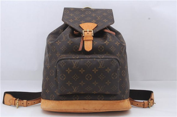Authentic Louis Vuitton Monogram Montsouris GM Backpack M51135 LV 7082D