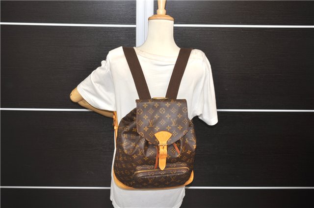Authentic Louis Vuitton Monogram Montsouris GM Backpack M51135 LV 7082D
