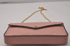 Auth Louis Vuitton Monogram Empreinte Pochette Felice Shoulder Bag Pink 7082I