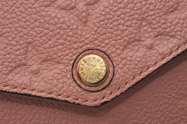 Auth Louis Vuitton Monogram Empreinte Pochette Felice Shoulder Bag Pink 7082I