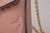 Auth Louis Vuitton Monogram Empreinte Pochette Felice Shoulder Bag Pink 7082I