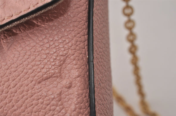 Auth Louis Vuitton Monogram Empreinte Pochette Felice Shoulder Bag Pink 7082I