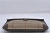 Authentic Burberrys Vintage Check Canvas Clutch Hand Bag Khaki Green Brown 7084C