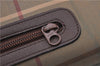 Authentic Burberrys Vintage Check Canvas Clutch Hand Bag Khaki Green Brown 7084C