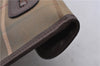 Authentic Burberrys Vintage Check Canvas Clutch Hand Bag Khaki Green Brown 7084C