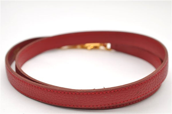 Authentic HERMES Shoulder Strap 35.8" Red Gold 7084D