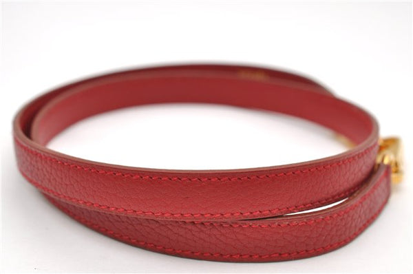 Authentic HERMES Shoulder Strap 35.8" Red Gold 7084D