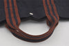 Authentic HERMES Fourre Tout MM Vintage Hand Tote Bag Canvas Navy 7084I