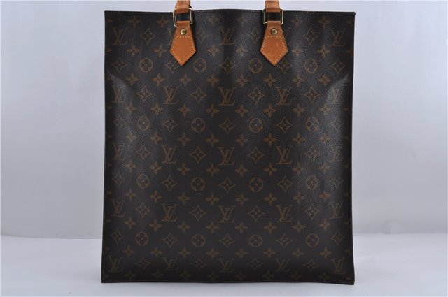 Authentic LOUIS VUITTON Monogram Sac Plat Hand Bag M51140 LV Junk 7086C