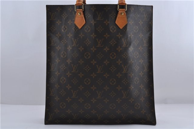 Authentic LOUIS VUITTON Monogram Sac Plat Hand Bag M51140 LV Junk 7086C