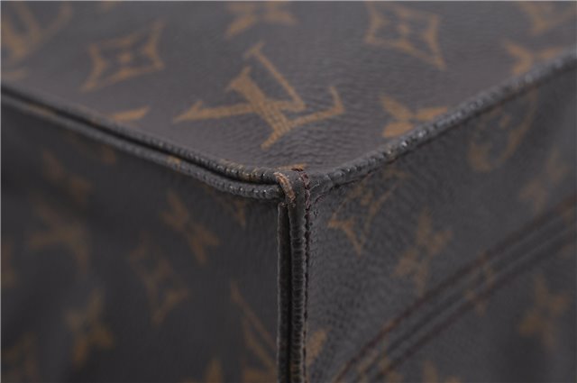 Authentic LOUIS VUITTON Monogram Sac Plat Hand Bag M51140 LV Junk 7086C