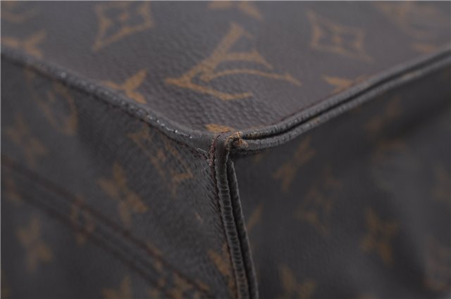 Authentic LOUIS VUITTON Monogram Sac Plat Hand Bag M51140 LV Junk 7086C