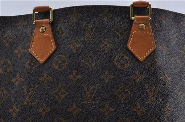 Authentic LOUIS VUITTON Monogram Sac Plat Hand Bag M51140 LV Junk 7086C