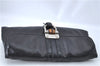 Authentic GUCCI Bamboo Clutch Hand Bag Purse Leather 235321 Black 7086D