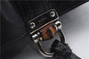 Authentic GUCCI Bamboo Clutch Hand Bag Purse Leather 235321 Black 7086D
