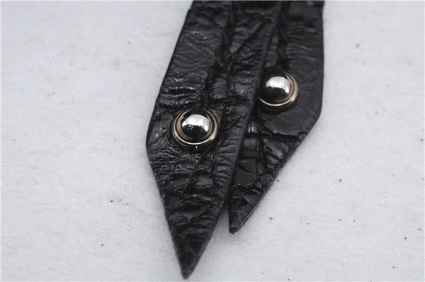 Authentic GUCCI Bamboo Clutch Hand Bag Purse Leather 235321 Black 7086D