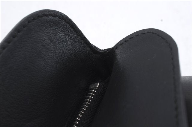 Authentic GUCCI Bamboo Clutch Hand Bag Purse Leather 235321 Black 7086D