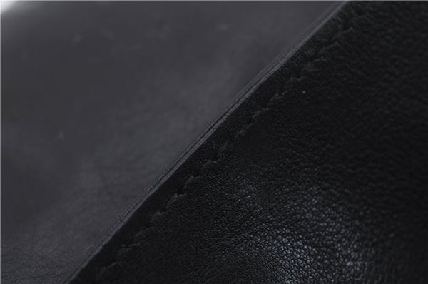 Authentic GUCCI Bamboo Clutch Hand Bag Purse Leather 235321 Black 7086D