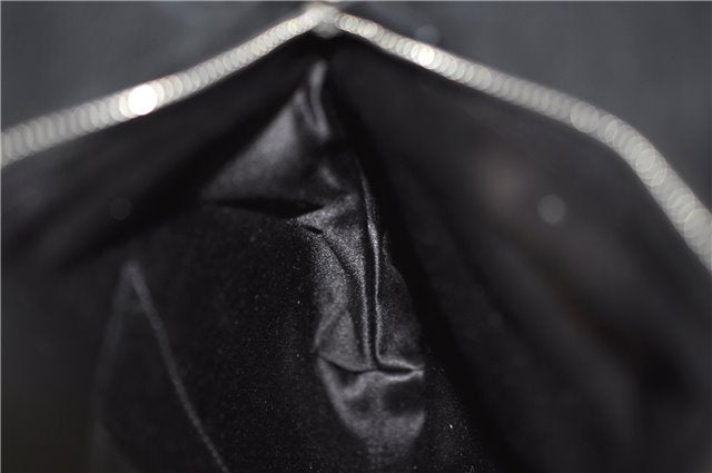 Authentic GUCCI Bamboo Clutch Hand Bag Purse Leather 235321 Black 7086D