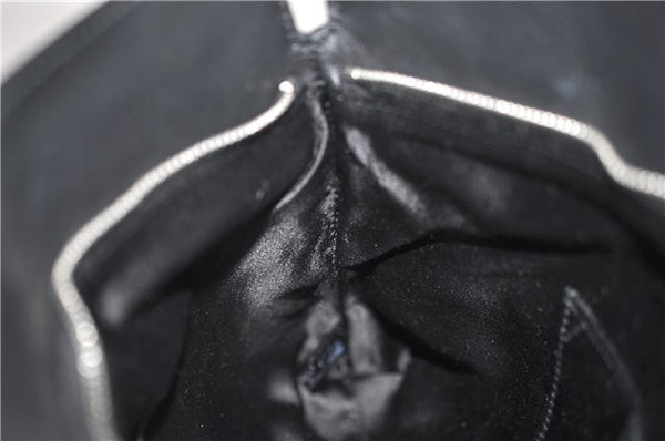 Authentic GUCCI Bamboo Clutch Hand Bag Purse Leather 235321 Black 7086D