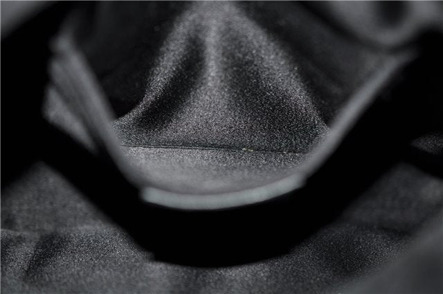 Authentic GUCCI Bamboo Clutch Hand Bag Purse Leather 235321 Black 7086D