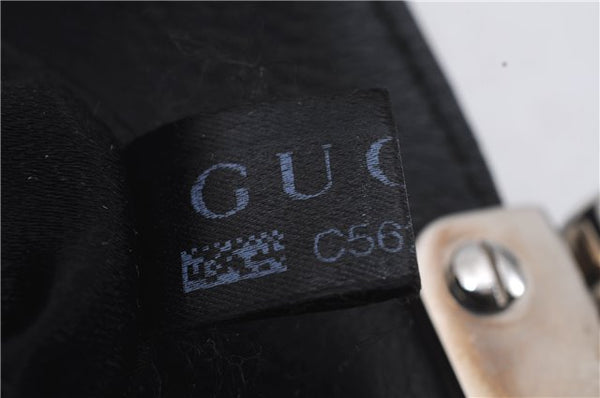 Authentic GUCCI Bamboo Clutch Hand Bag Purse Leather 235321 Black 7086D