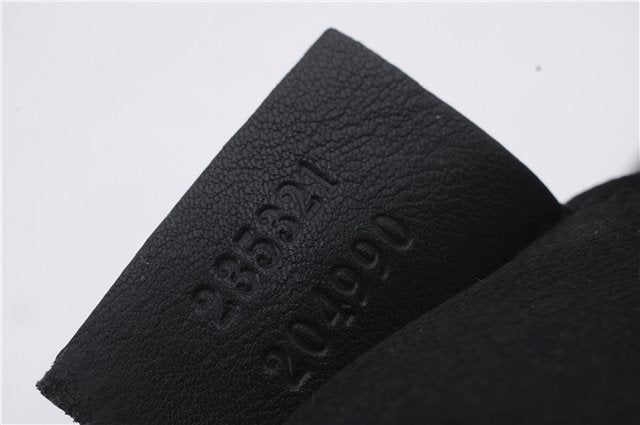 Authentic GUCCI Bamboo Clutch Hand Bag Purse Leather 235321 Black 7086D