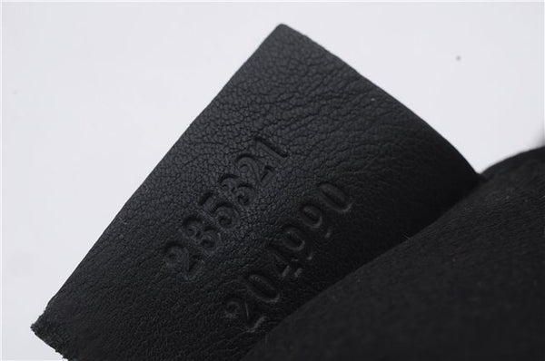 Authentic GUCCI Bamboo Clutch Hand Bag Purse Leather 235321 Black 7086D