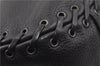 Authentic Christian Dior Shoulder Tote Bag Tassel Leather Black 7088D