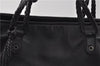 Authentic Christian Dior Shoulder Tote Bag Tassel Leather Black 7088D