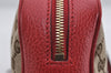 Authentic GUCCI Bree Shoulder Cross Bag GG Canvas Leather 449413 Brown Red 7088I