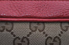 Authentic GUCCI Bree Shoulder Cross Bag GG Canvas Leather 449413 Brown Red 7088I