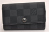 Authentic Louis Vuitton Damier Graphite Multicles 6 Key Case M62662 LV 7089E