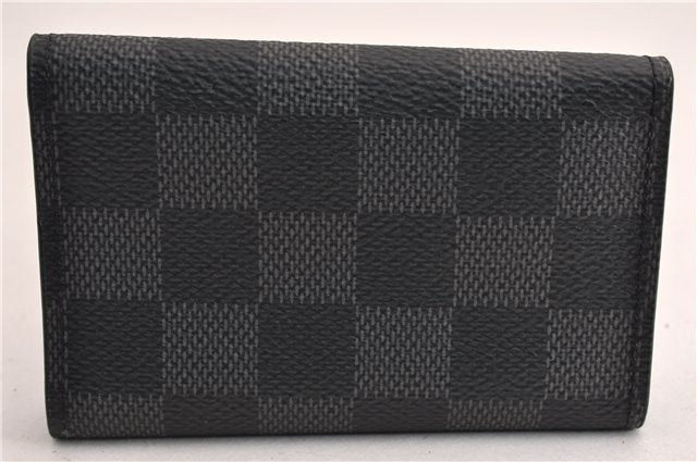 Authentic Louis Vuitton Damier Graphite Multicles 6 Key Case M62662 LV 7089E