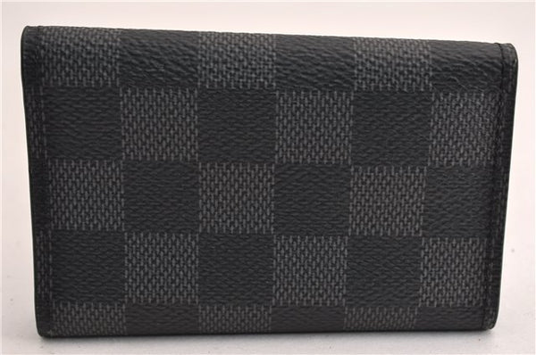 Authentic Louis Vuitton Damier Graphite Multicles 6 Key Case M62662 LV 7089E