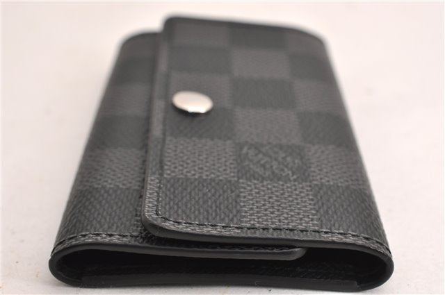 Authentic Louis Vuitton Damier Graphite Multicles 6 Key Case M62662 LV 7089E
